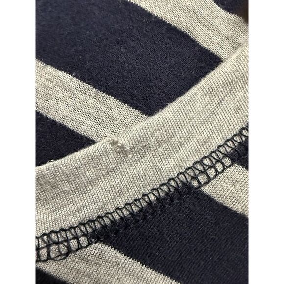 Talbots Striped Pullover Hoodie. Navy & Gray. Cotton. Womens. Sz L. MINOR FLAW. - Picture 14 of 16